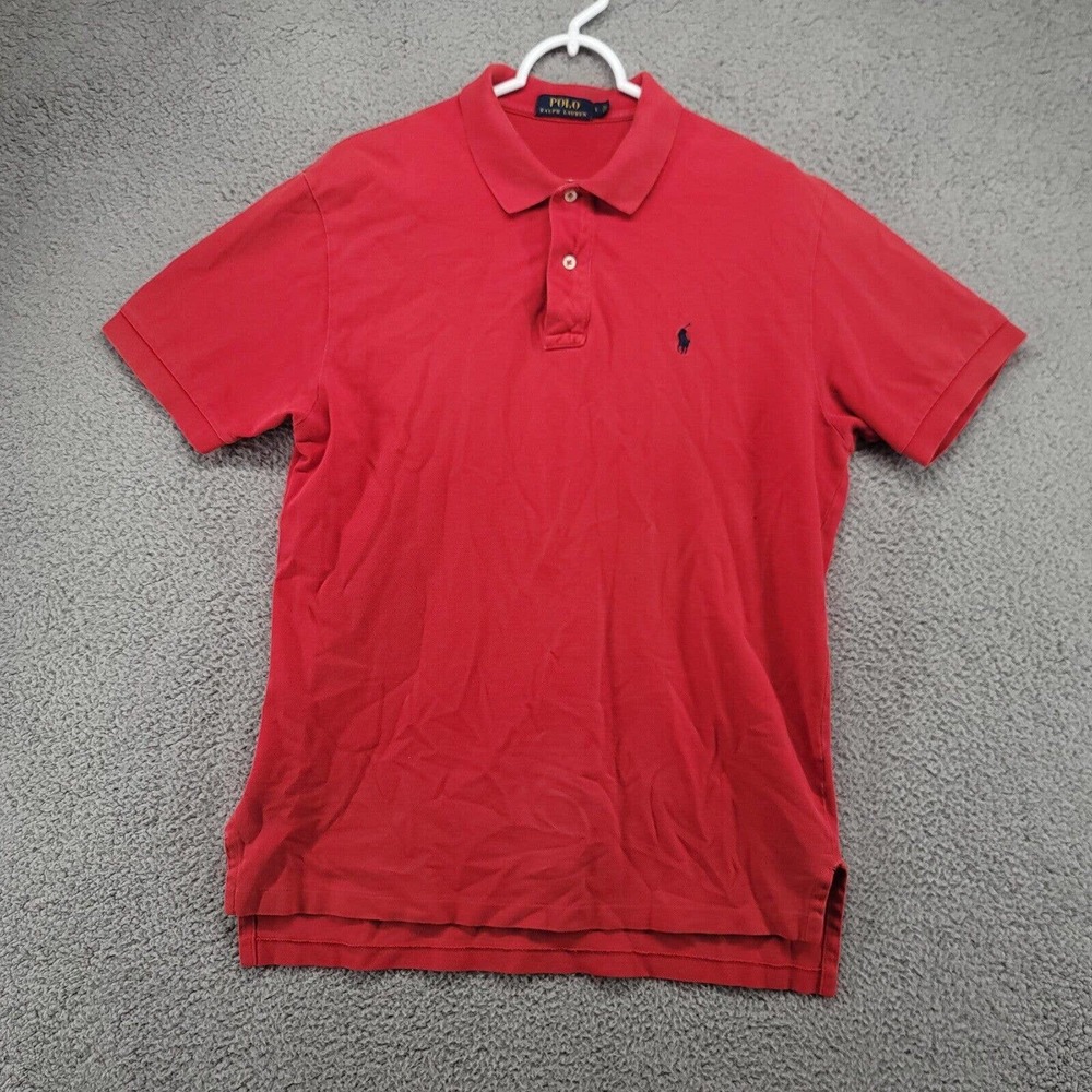 Polo Ralph Lauren Shirt Mens Large Red Polo Golf Rugby Pony Logo